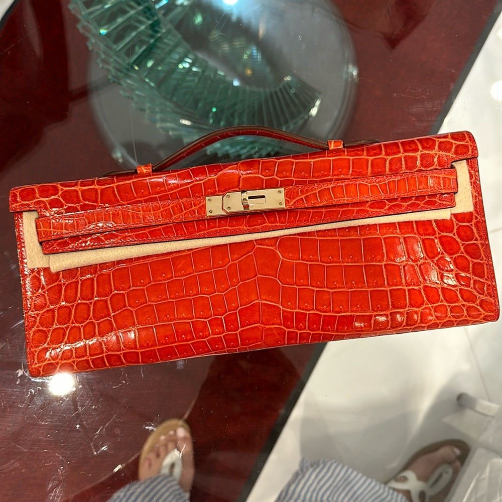 Authentic Hermes Kelly Cut Clutch